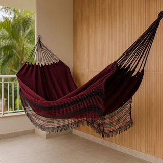 Rede De Dormir Descanso Jeans Mesclado Life Varias Cores Com Franja 4 Metros em Oferta na Shopee