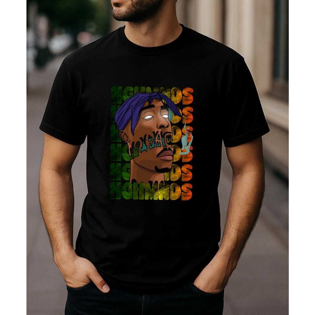 Camiseta 2pac Camisa Tupac Shakur Trug Life Hip Hop Gangsta Rapper Blusa 100% Algodão Premium