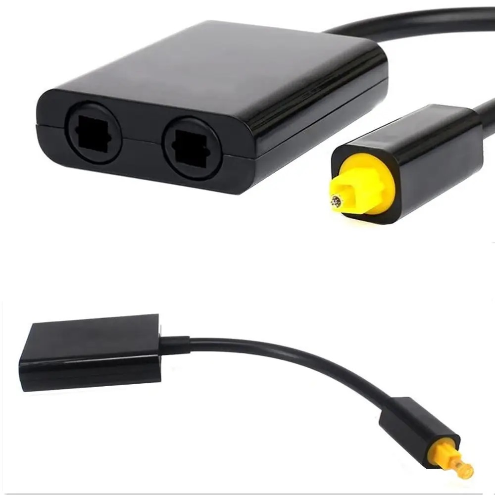 Adaptador Y Splitter Óptico Toslink 1x2 – Divisor Áudio Digital para TV, Soundbar e Receiver – Fibra Óptica em Oferta na Shopee