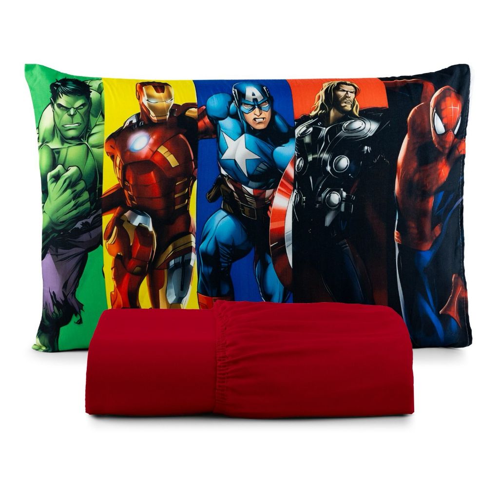 Lençol solteiro 2pçs infantil personagens com elastico