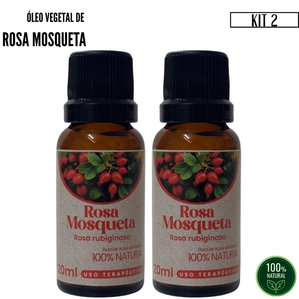Kit com 2 Óleos de Rosa Mosqueta 20ml – Cuidados Diários para Rosto e Corpo