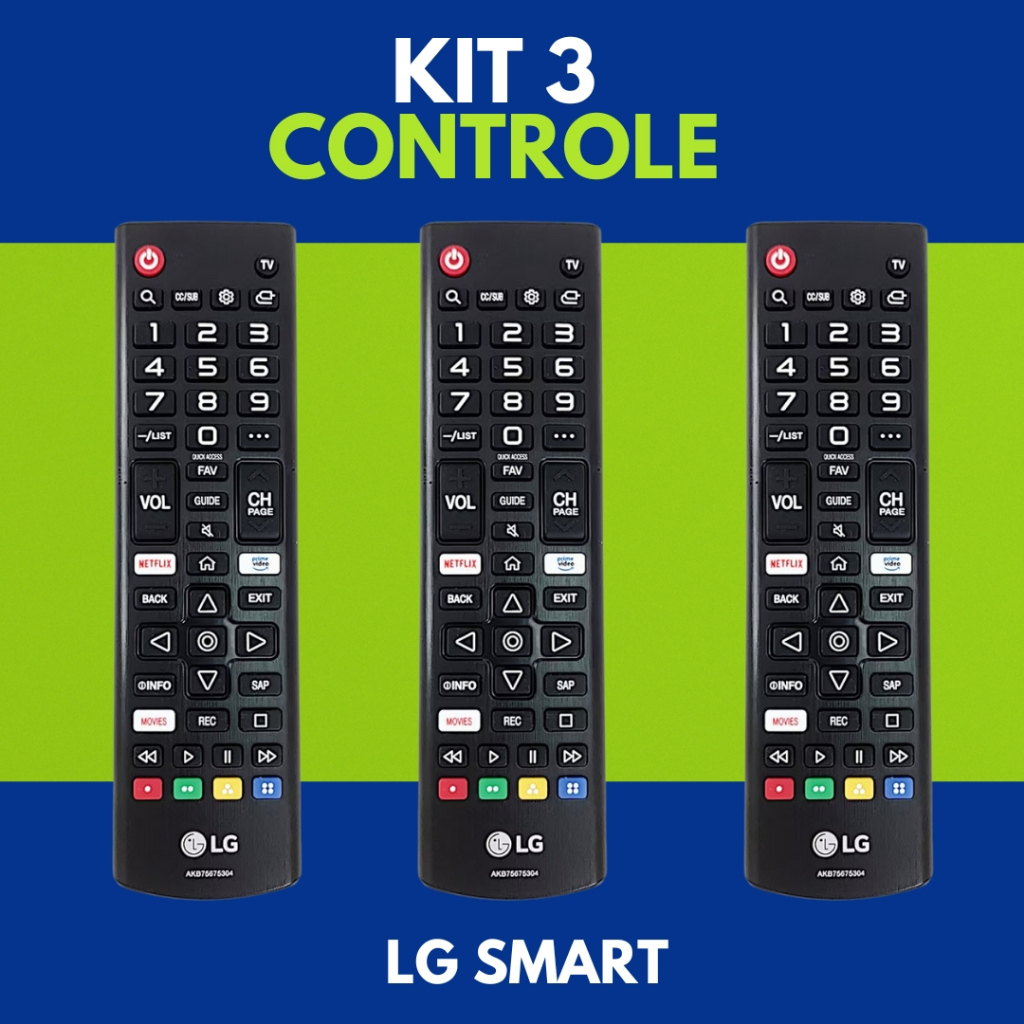 Controle Compatível Com LG Smart 4k Led Lcd Plasma C/ Netflix Amazon Tv 4k LED LCD 24 32 40 43 50 55 65 Polegada