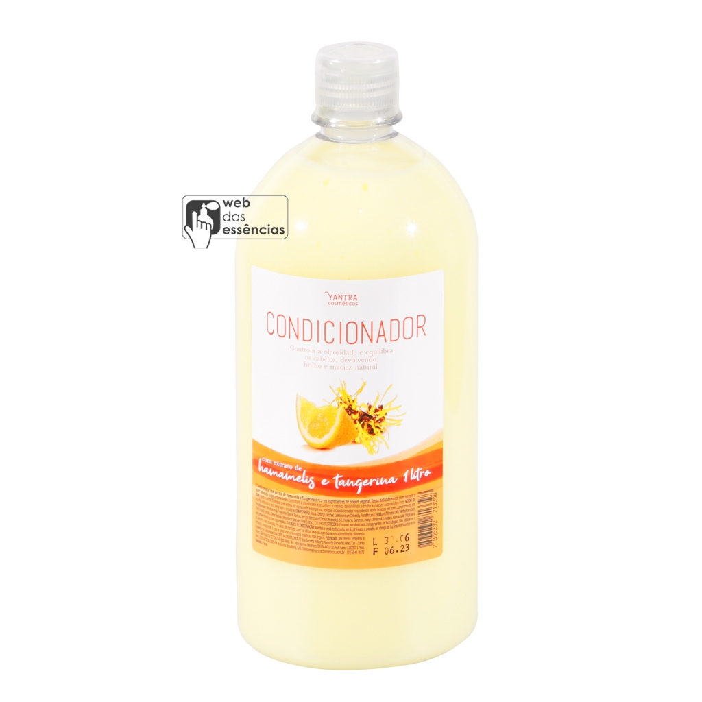 CONDICIONADOR para CABELOS - HAMAMELIS e TANGERINA ( 1 LITRO ) YANTRA COSMÉTICOS -
