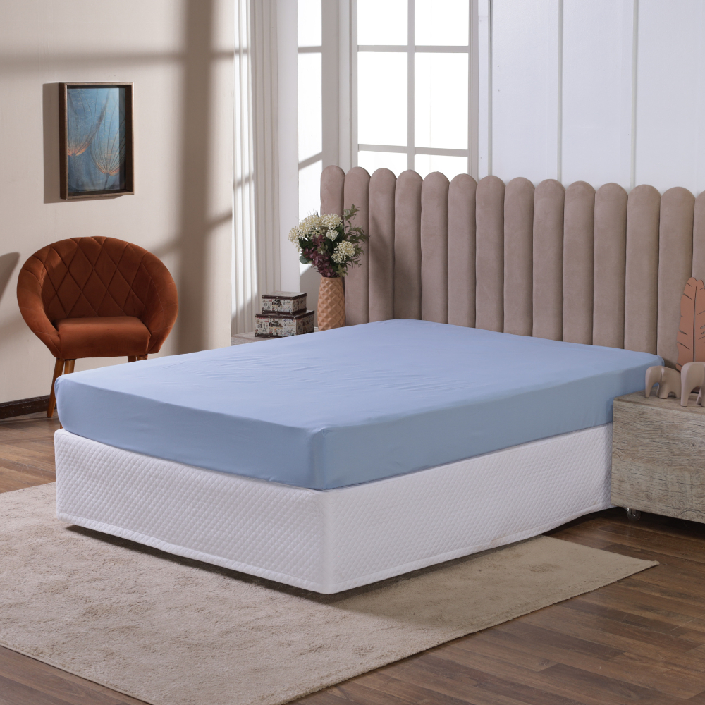 Lençol Avulso Com Elástico Para Cama Queen 400 Fios Toque Macio de Algodão Cama Box