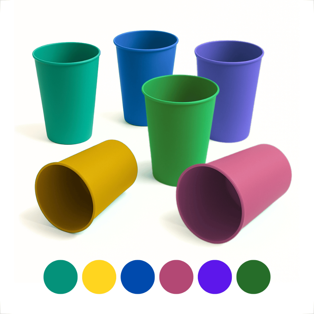 25 Copos de Plasticos Kit Copos Coloridos 200ml Infantil Reutilizavel e Resistente em Oferta na Shopee