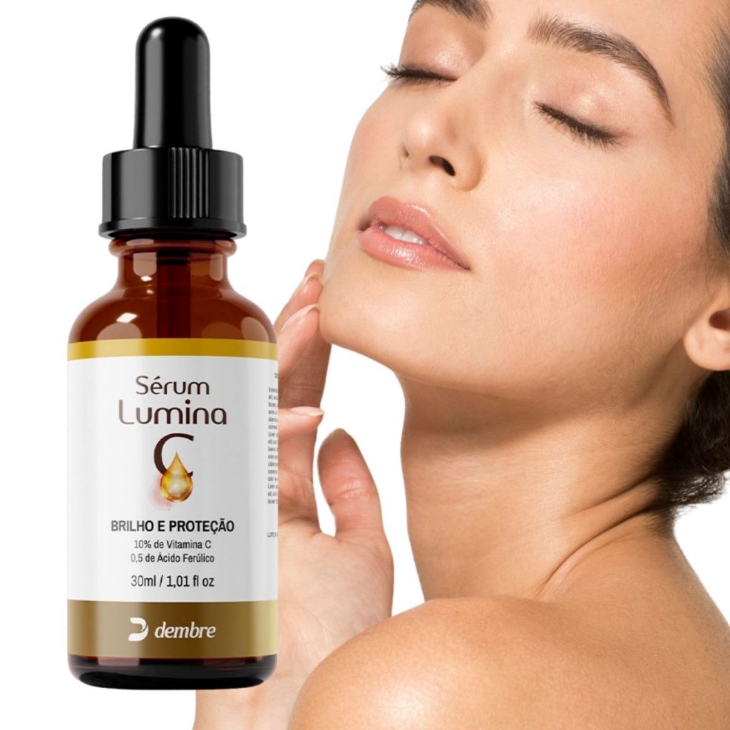 Sérum Vitamina C Lumina Dembre Facial Antimanchas Acne Antioxidante Reparador Clareador Repair Dia