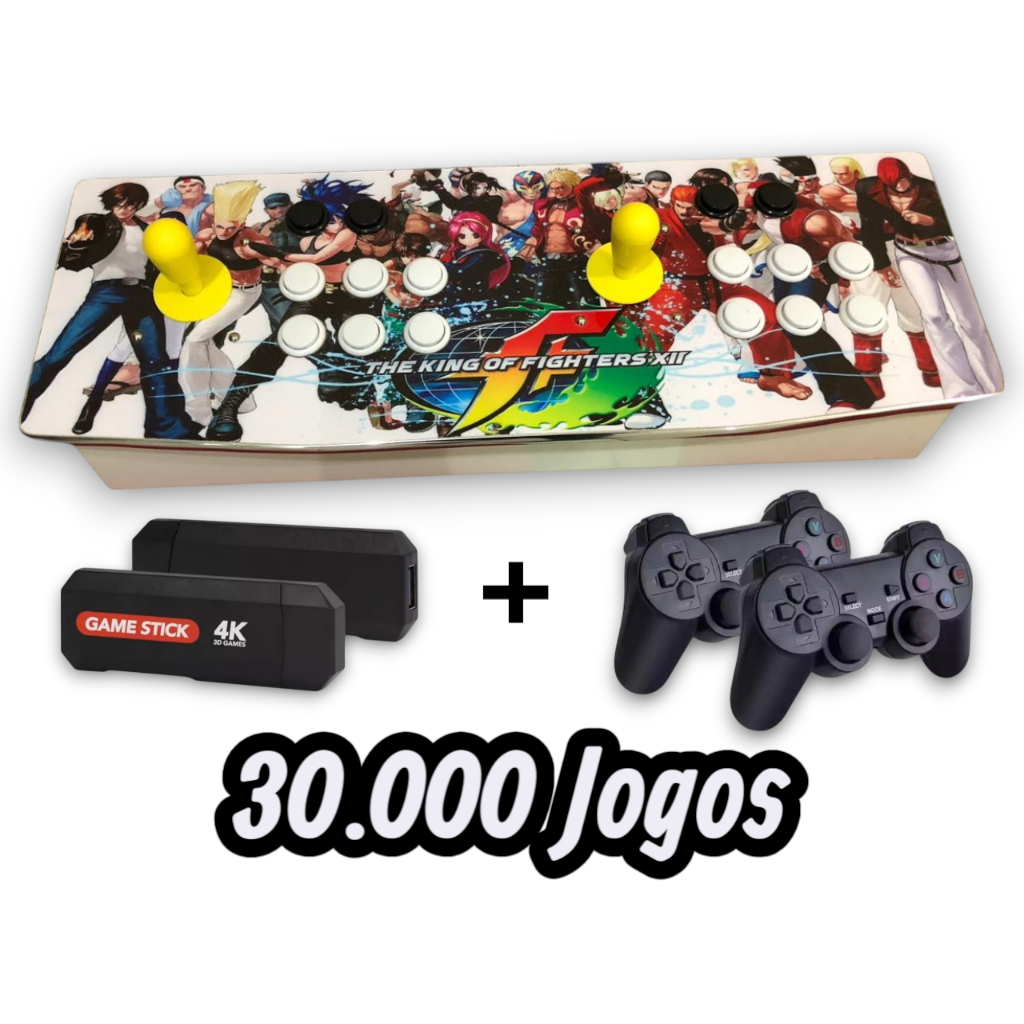 Fliperama Portátil Controle Arcade Duplo Joystick USB Zero Delay Modo Híbrido Com Ou Sem Sistema Multijogos Game Stick