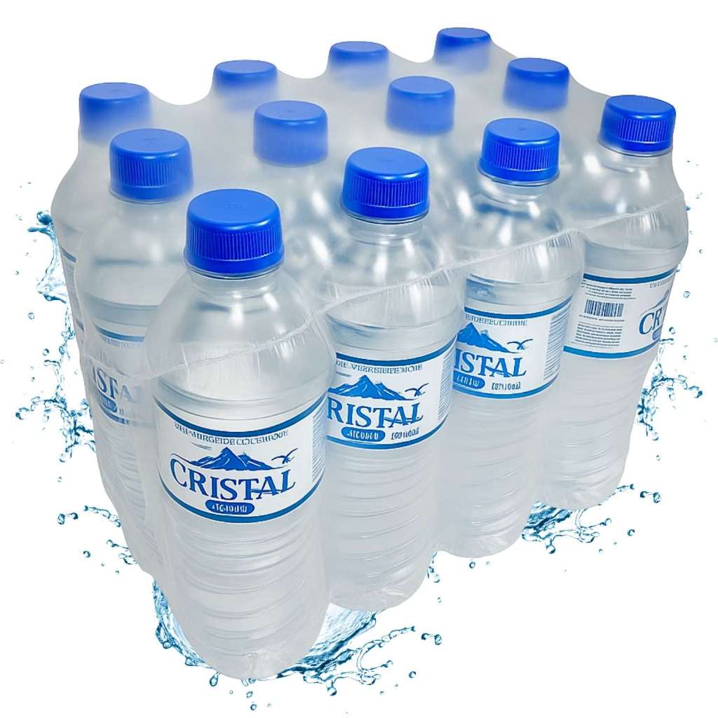 Fardo 12 Unidades Garrafa 510ML Água Cristal Sem Gás Mineral Natural