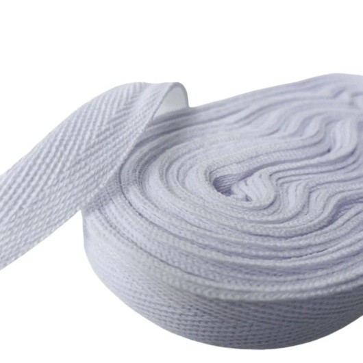 Cadarço Sarjado ALGODÃO Branco São José com 10 metros em Oferta na Shopee