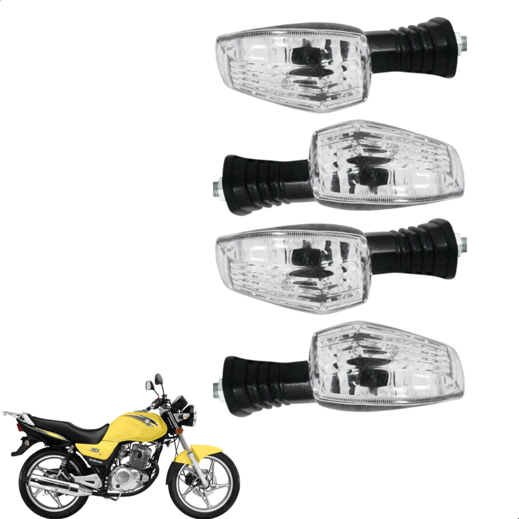 Pisca Seta Moto Suzuki Yes 125 Cristal Kit Com 4 Barato em Oferta na Shopee