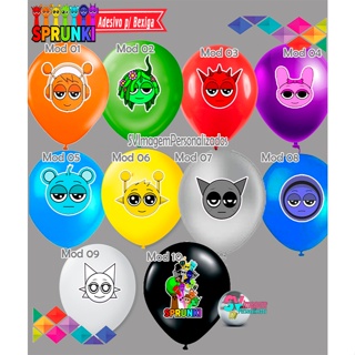 Festa Sprunki Adesivo para bexiga Balão ou Bubble para decoração de aniversário Envio Rápido em Oferta na Shopee