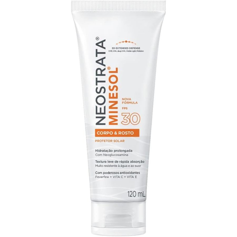 Protetor Solar Corpo E Rosto Neostrata Minesol FPS30 Com 120ml