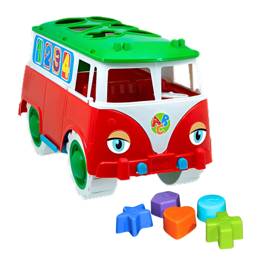 Kombi Infantil Educativa Carrinho Menino - Várias Cores - 6 Peças para Montar - INMETRO - QUEEN SHOP em Oferta na Shopee