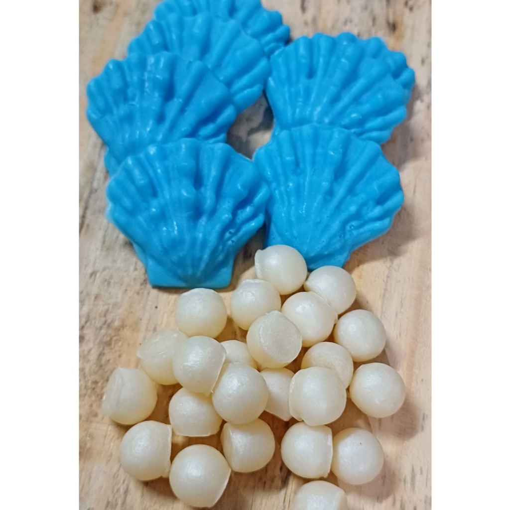 50 Mini Sabonete Conchas + 100 Mini Pérolas Perfumadas para Lembrancinha Escolher cor e aroma chat