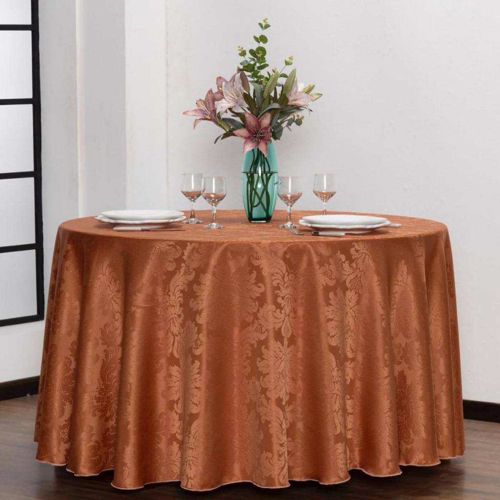 Toalha de Mesa Redonda Jacar 2,20m Jacquard Elegante Acabamento Impecável Festa Cozinha