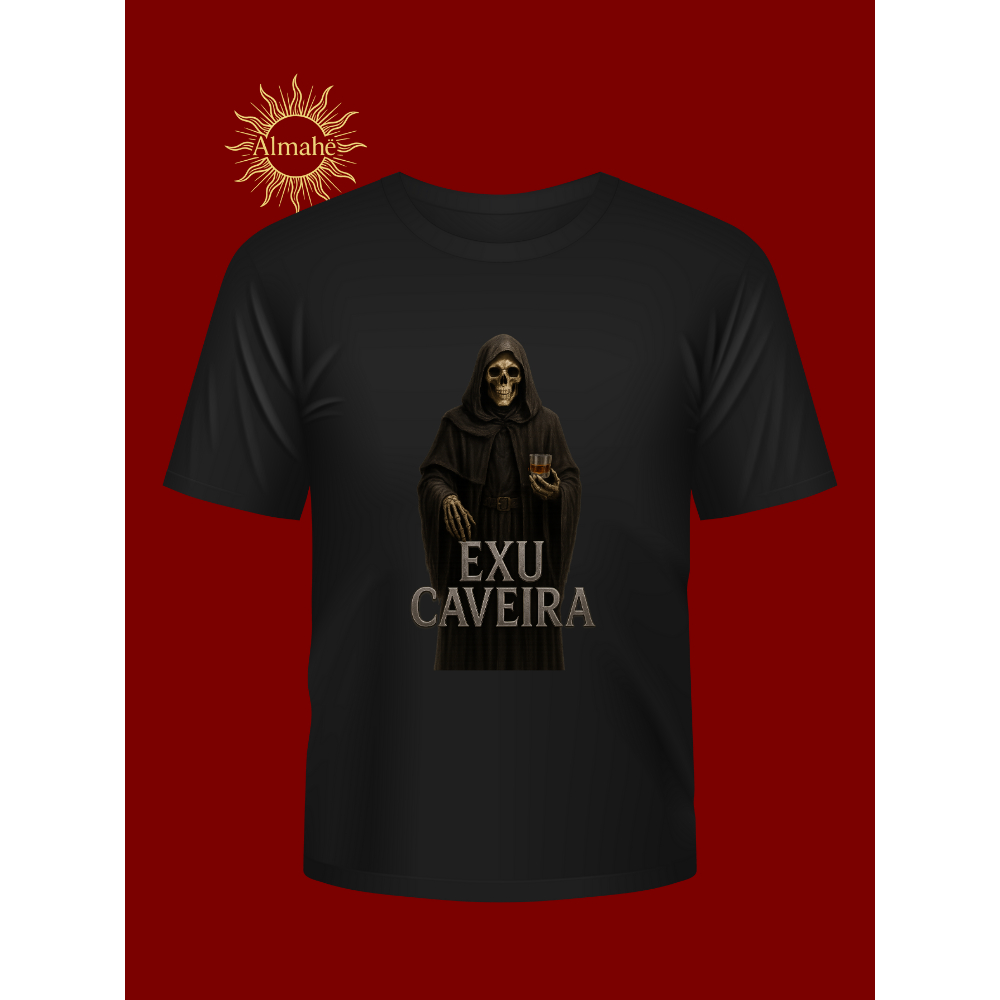 Camiseta Exu Caveira - candomblé/umbanda/quimbanda -  unissex 100% algodão