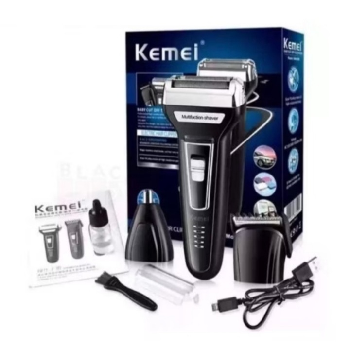 Maquina Profissional 100 Original  Kemei km-6558 Aparelho Barbear Depilador Elétrico  Recarregável