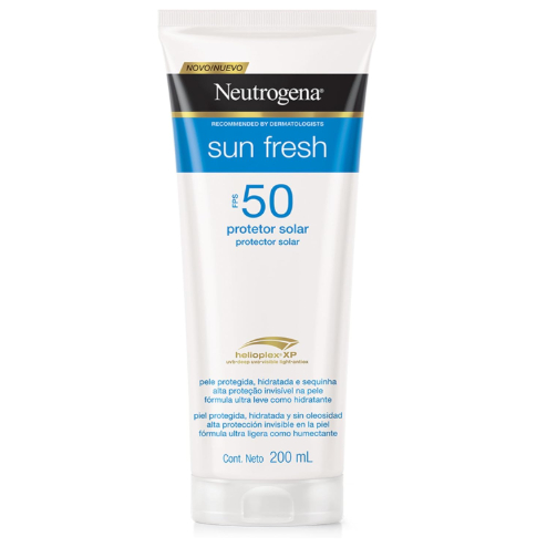 Protetor Solar Neutrogena Sun Fresh Fps50 200Ml em Oferta na Shopee