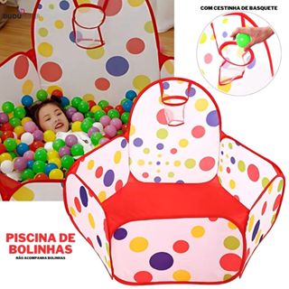 Piscina De Bolinha Cesto de Basquete Telada Desmontável Piscina com Cesta Colorida Bebes 120cm em Oferta na Shopee