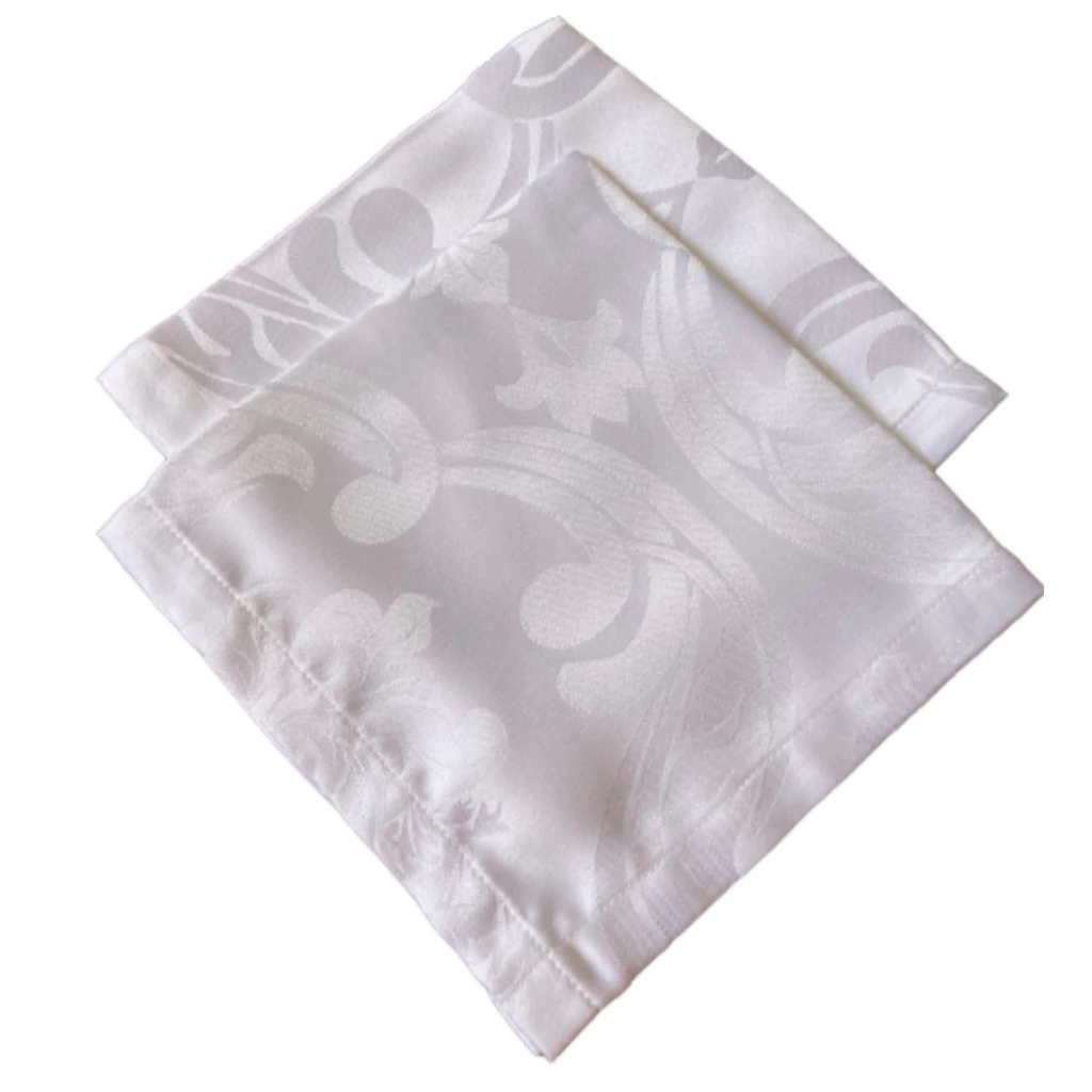 Guardanapos De Boca 35cm X 35cm Para Mesa Posta e Decoração Kit 6 Peças em Tecido Jacquard