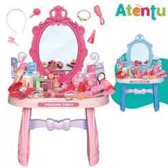 Penteadeira Infantil Princesa Menina com Acessórios Maquiagem Faz de Conta