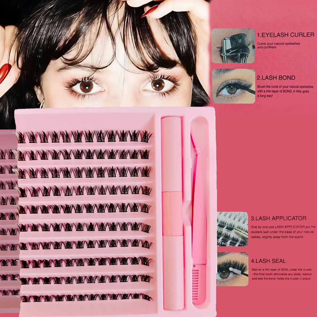 120 Pacotes De Cílios Postiços De Vison Individuais-Cluster De Volume 30D Para Extensões DIY