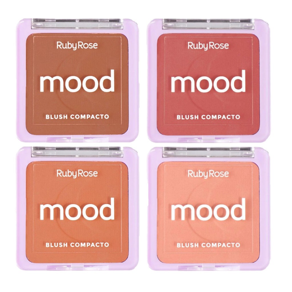 Blush Compacto Mood Ruby Rose Hbf582 em Oferta na Shopee