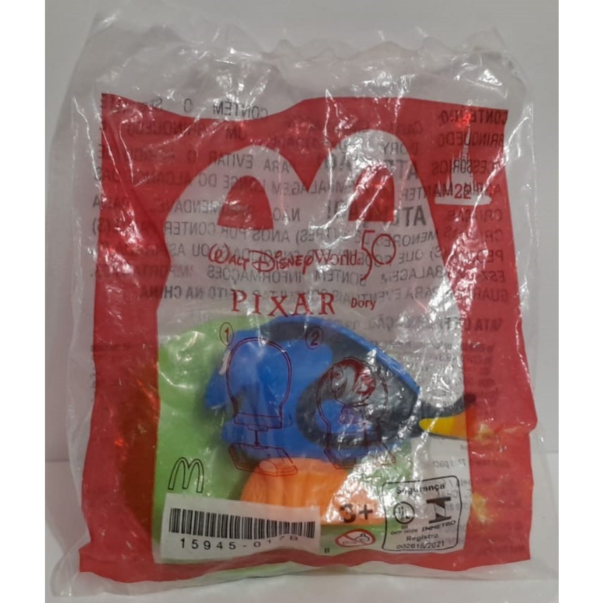 Boneco Lacrado do Personagem Dory - Disney World 50 Anos - McDonald's - 2022