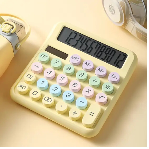 Calculadora Degradê 12 Dígitos Kawaii Fofa Colorida Ecooda CL808