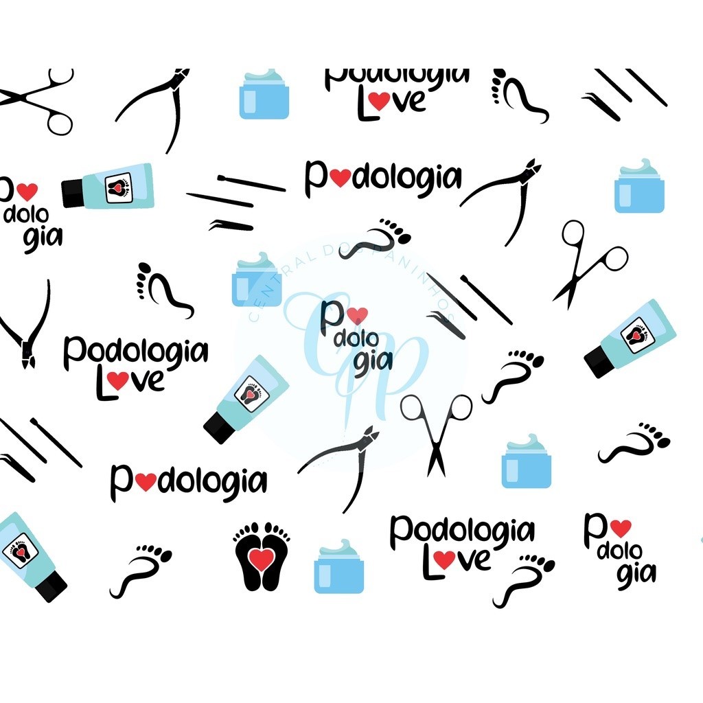 Tecido OXFORD estampado digital - Podologia em Oferta na Shopee