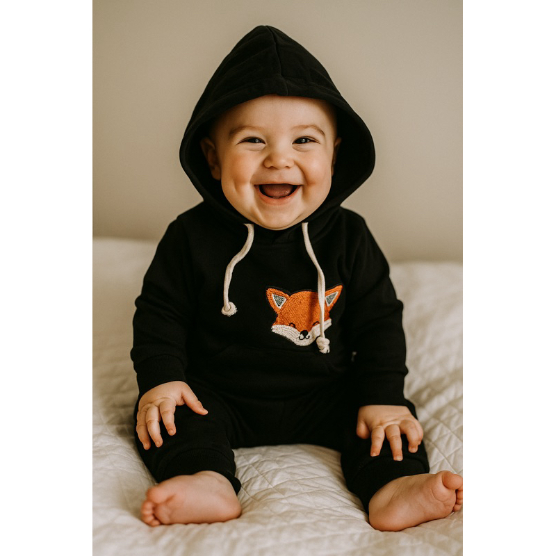 Conjunto Moletom Raposa Raposinha Infantil Bebê 100% Algodão Flanelado com Capuz e Bolso Canguru em Oferta na Shopee