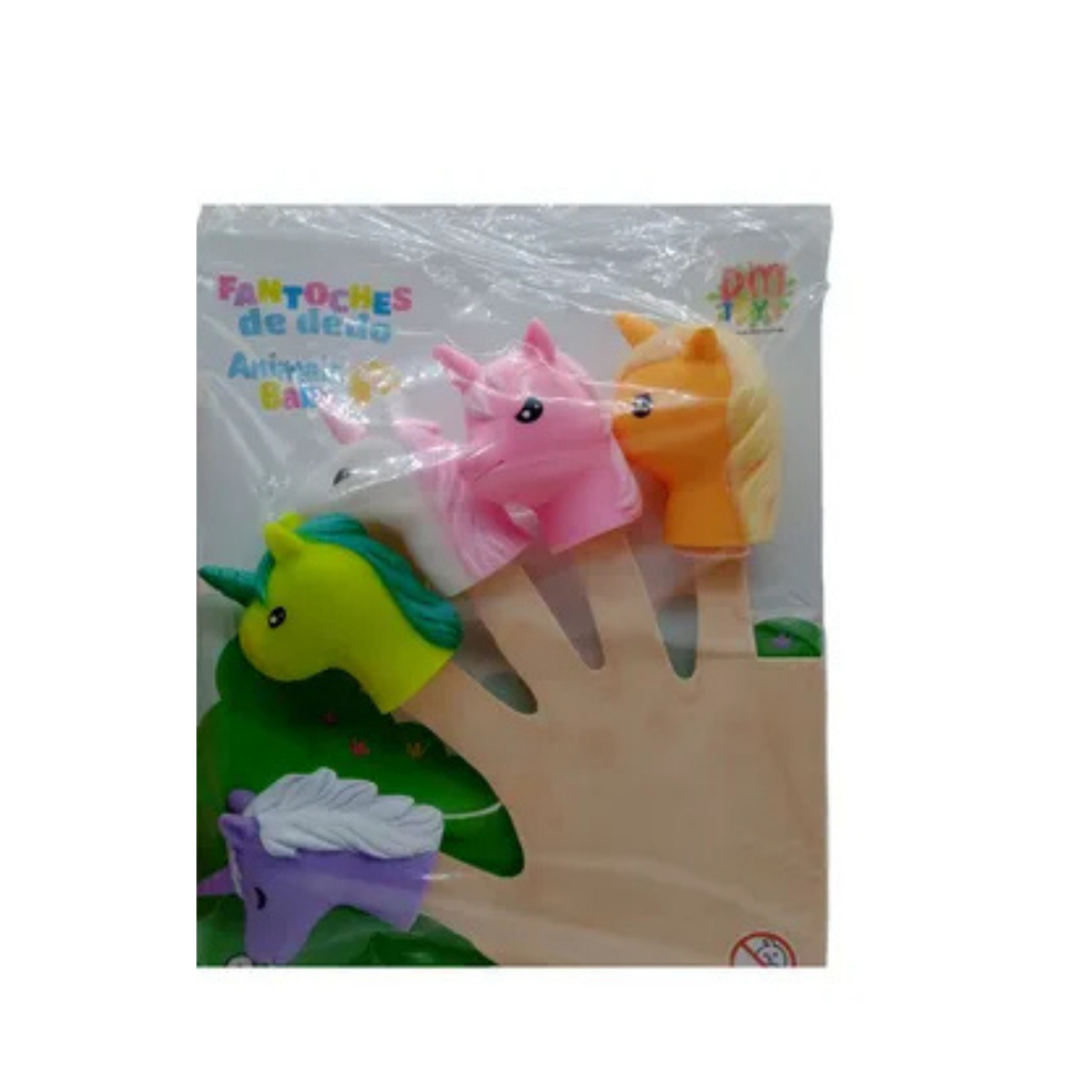 Dedoche Fantoche De Dedo Unicórnios - Animais Baby - Dm Toys