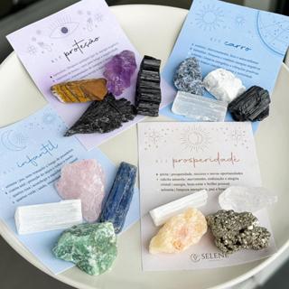 KIT PEDRAS NATURAIS - Kit Carro, Kit Infantil, Kit Prosperidade e Kit Proteção em Oferta na Shopee