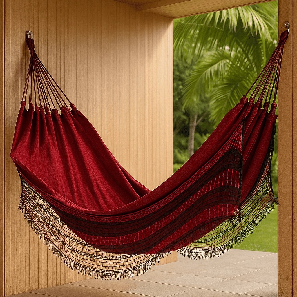 Rede De Dormir Descanso Jeans Mesclado Life Varias Cores Com Franja 4 Metros