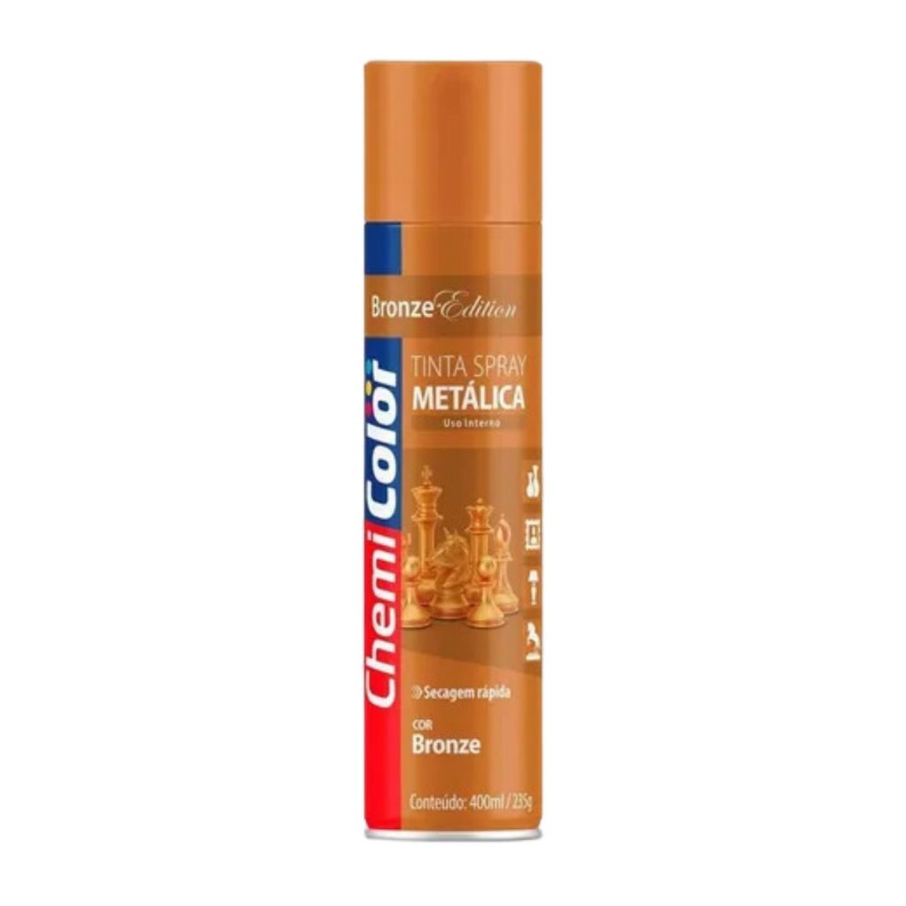 SPRAY METALICO BRONZE 400ml - CHEMICOLOR em Oferta na Shopee