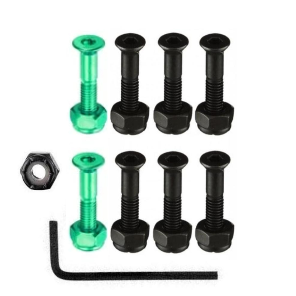 Parafuso de base skate allen 25mm  Verde com chave importado em Oferta na Shopee