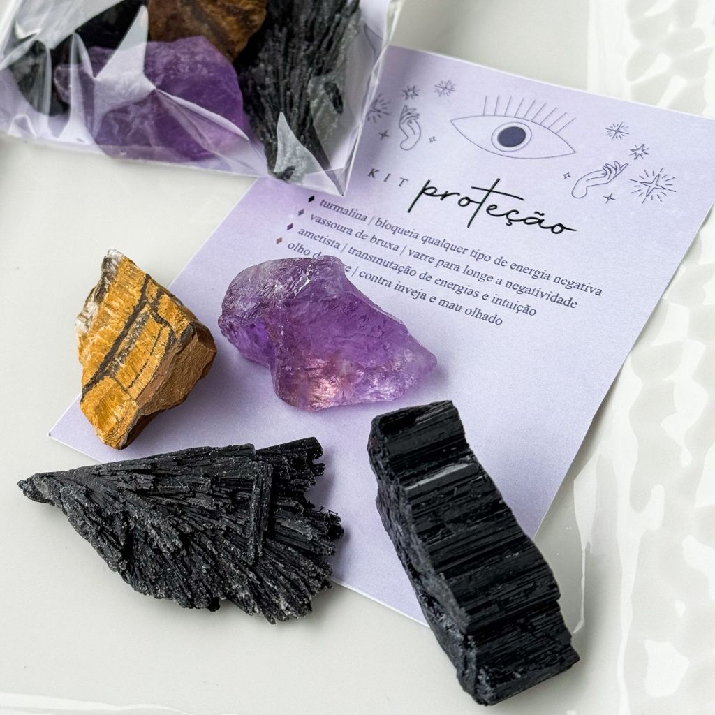 KIT PROTEÇÃO - Pedras Naturais em Oferta na Shopee