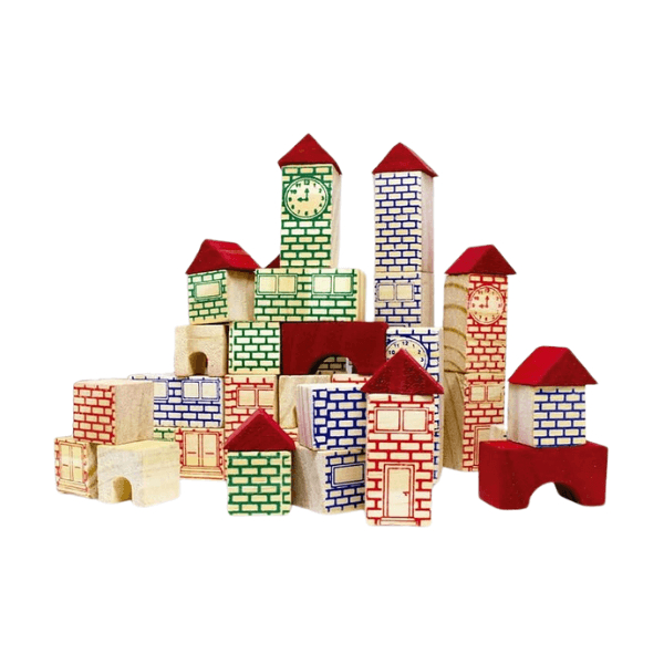Blocos de Montar de Madeira Mega Construções 120 Peças - Pais e Filhos 7361 em Oferta na Shopee