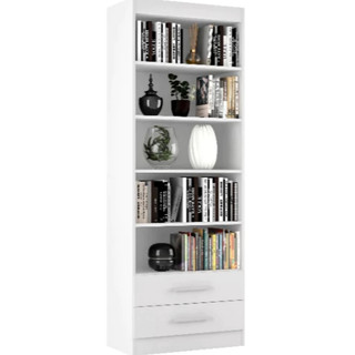 ENVIO FULL - Estante Livreiro Multiuso Organizador com 2 Gavetas E&A