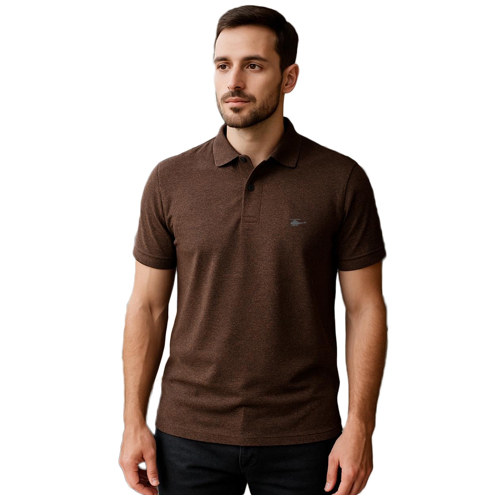 Camisa Polo Masculina Básica Sallo Premium Misto Rust em Oferta na Shopee