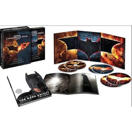 Box Dvds Batman Trilogia Nolan 6 discos luxo (Begins, Dark Knight, Cavaleiro das Trevas Ressurge)