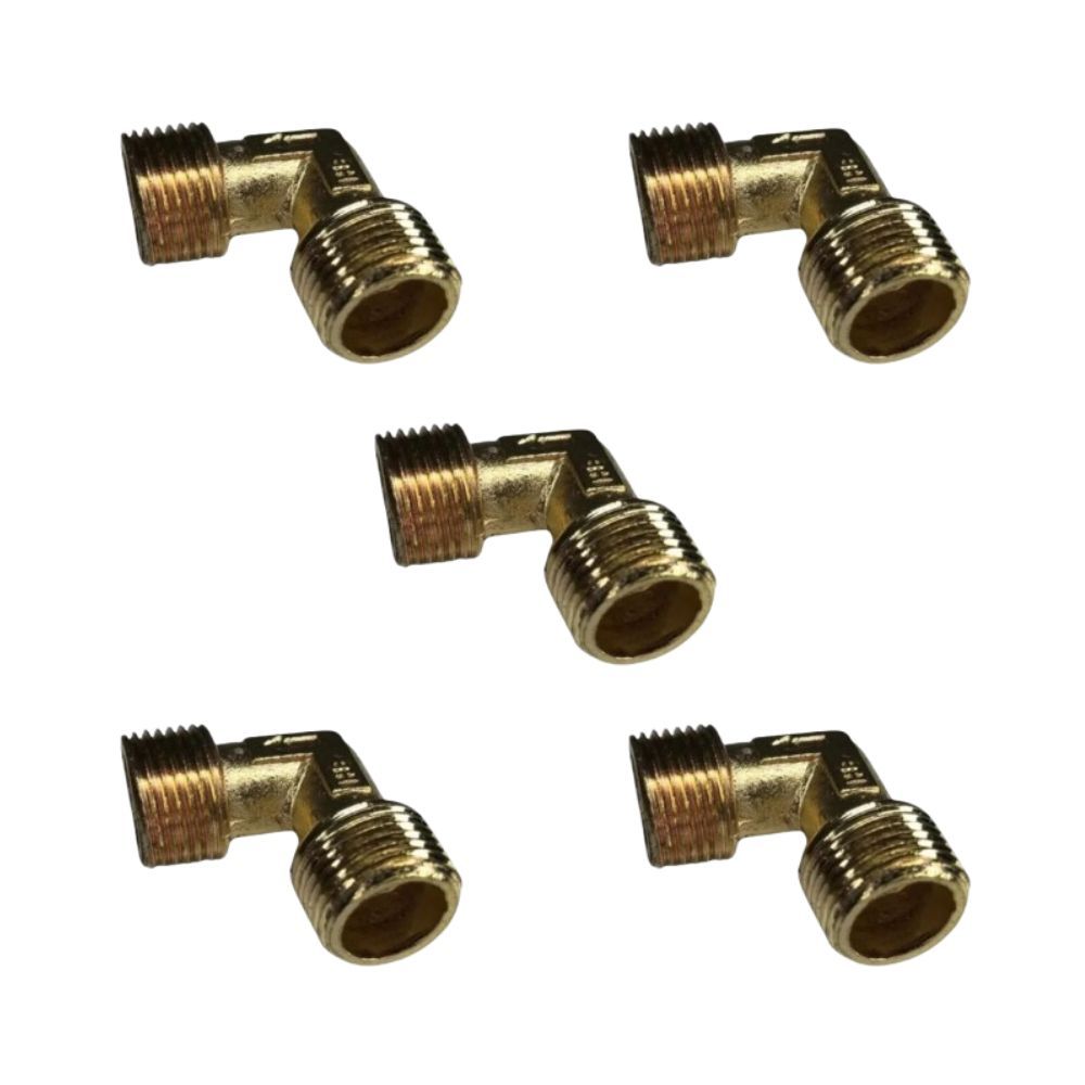 05 Joelho Cotovelo Para Serpentina 3/8 X 3/8 Motocompressor
