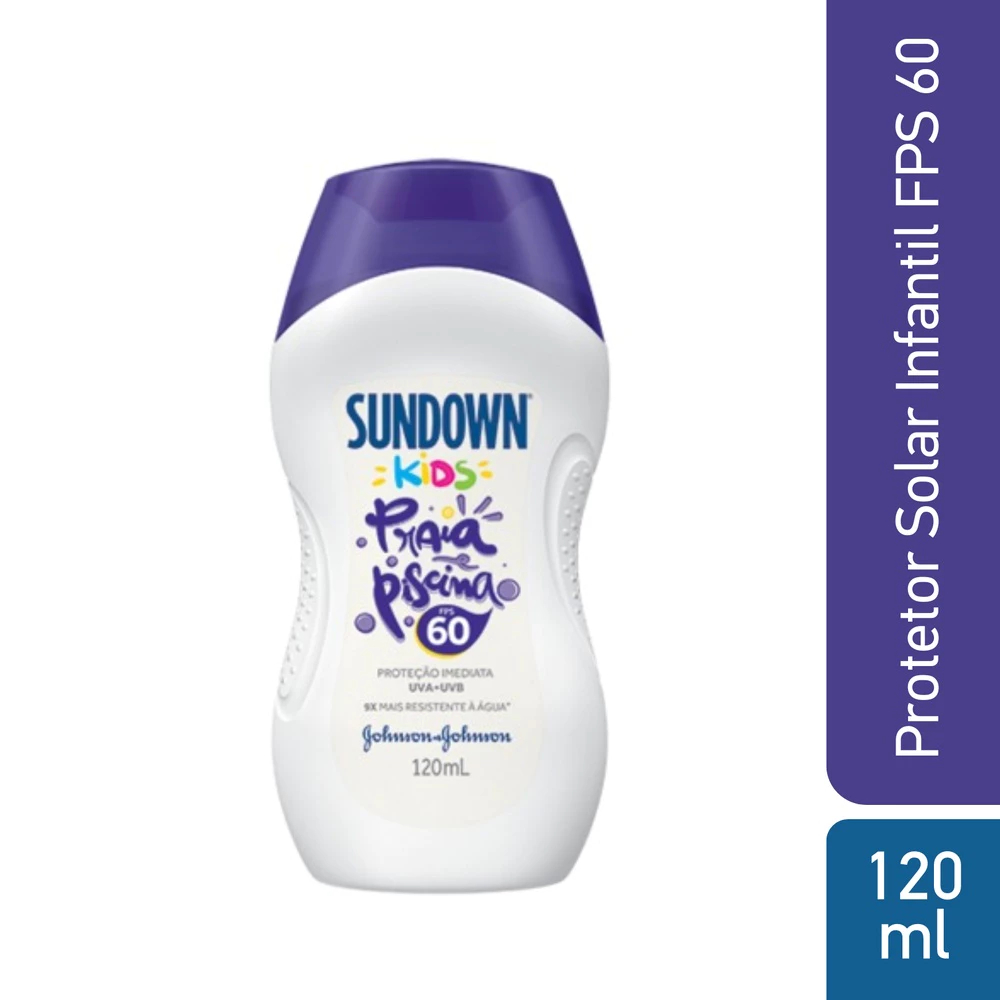 Protetor Solar Infantil Sundown Praia E Piscina Kids Fps 60 - 120Ml