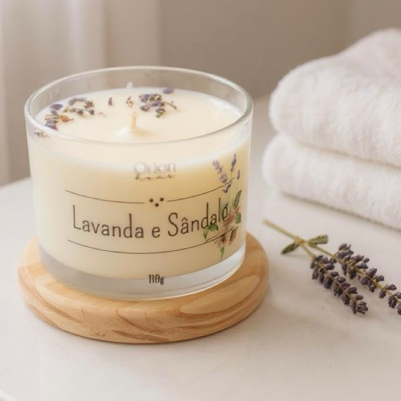 Vela aromática  artesanal PREMIUM 110g - Vários Aromas - OFICIAL ORION HOME Com especiaria...
