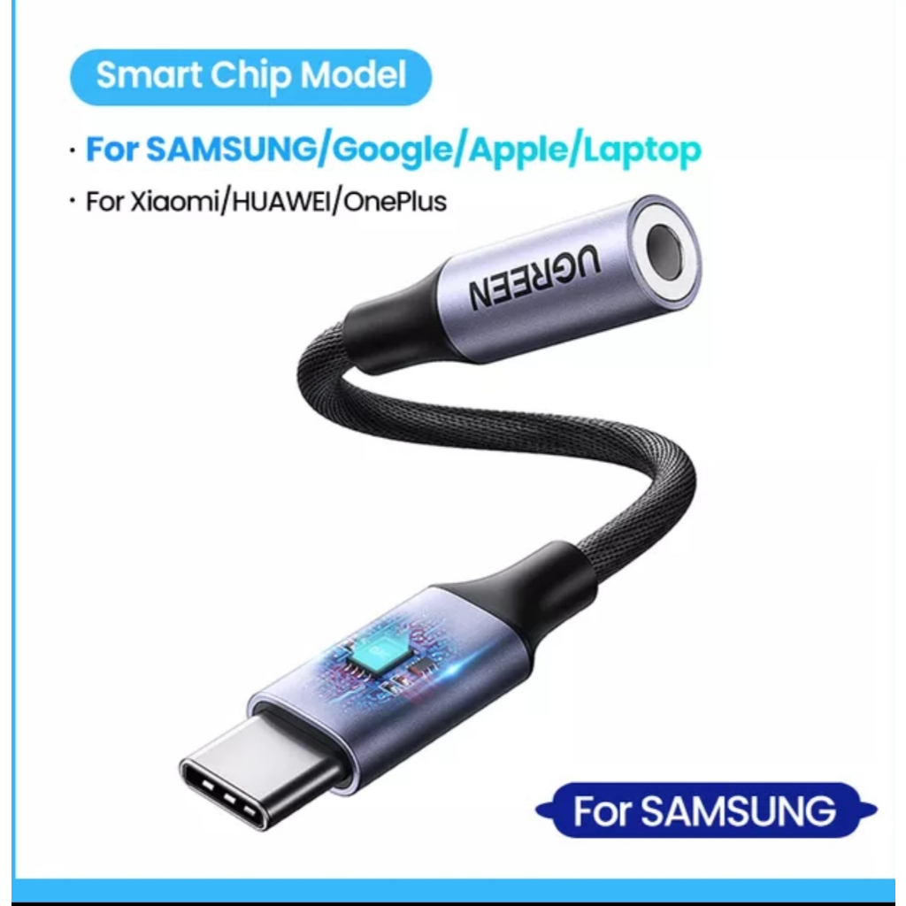 Adaptador fone de ouvido UGREEN USB C para Jack 3,5 mm, P2 chip DAC, compatível 