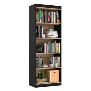Livreiro Space Organizador Livreiro Para Sala Escritório Space Preto Freijó