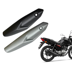 Protetor De Escapamento Preto E Prata Para Titan Fan Start Cargo 160 2016 a 2024