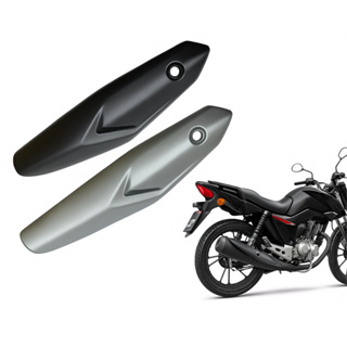 Protetor De Escapamento Preto E Prata Para Titan Fan Start Cargo 160 2016 a 2024 em Oferta na Shopee