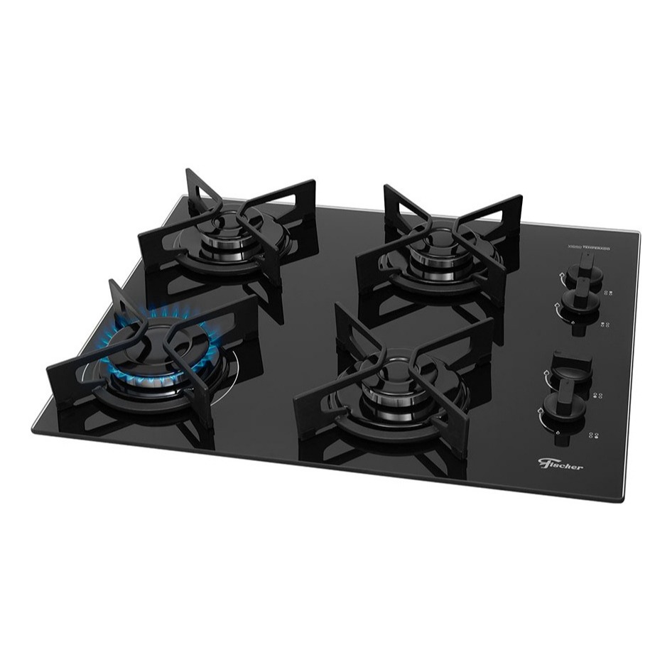 Cooktop a gas 4 bocas Fitline Trempe Iron Bivolt Fischer