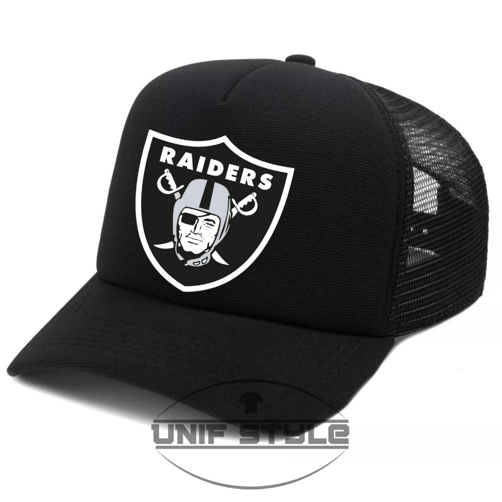 Boné Trucker Raiders Telinha Feminino Masculino Aba Curvada Personalizado